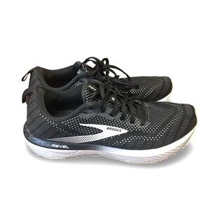 Brooks Revel 6 Road Running Shoes Black White Womens Size 7